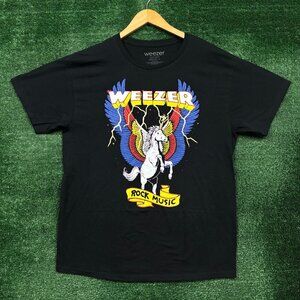 Weezer Unicorn Rock Music T-Shirt Size Large